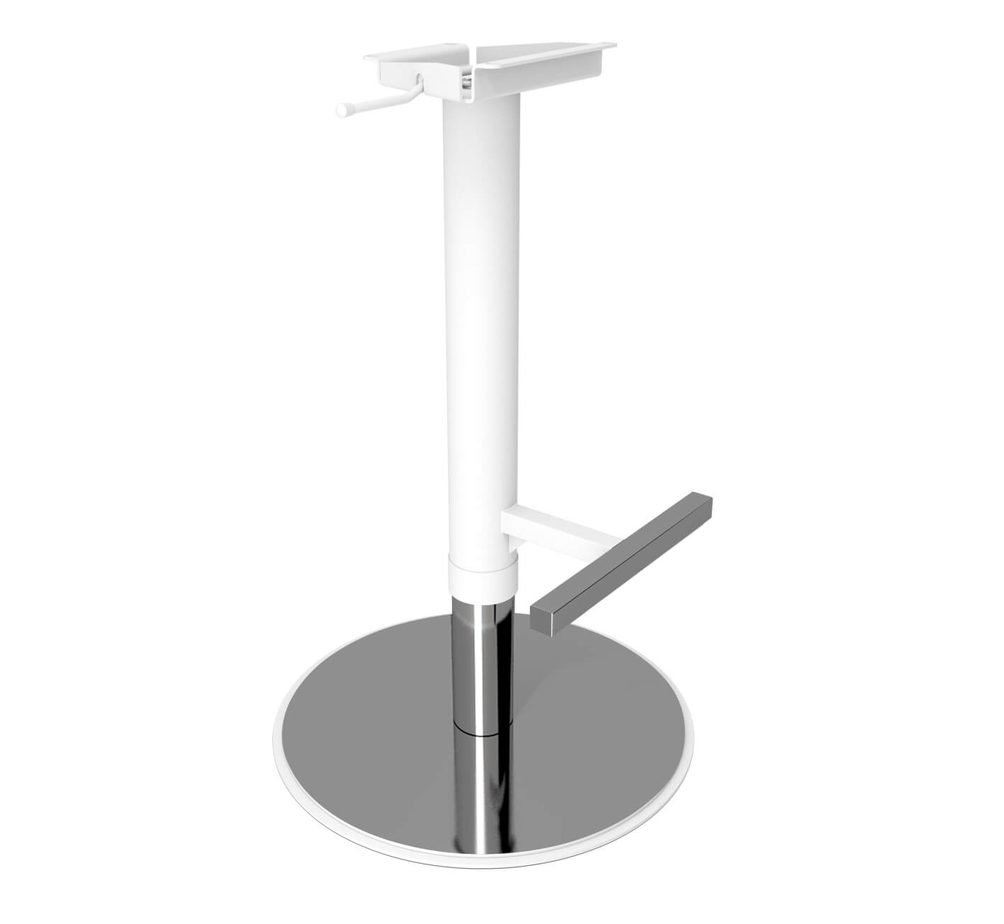 Стул барный SHT-ST34-1/S128 Голубая пастель / хром / белый муар