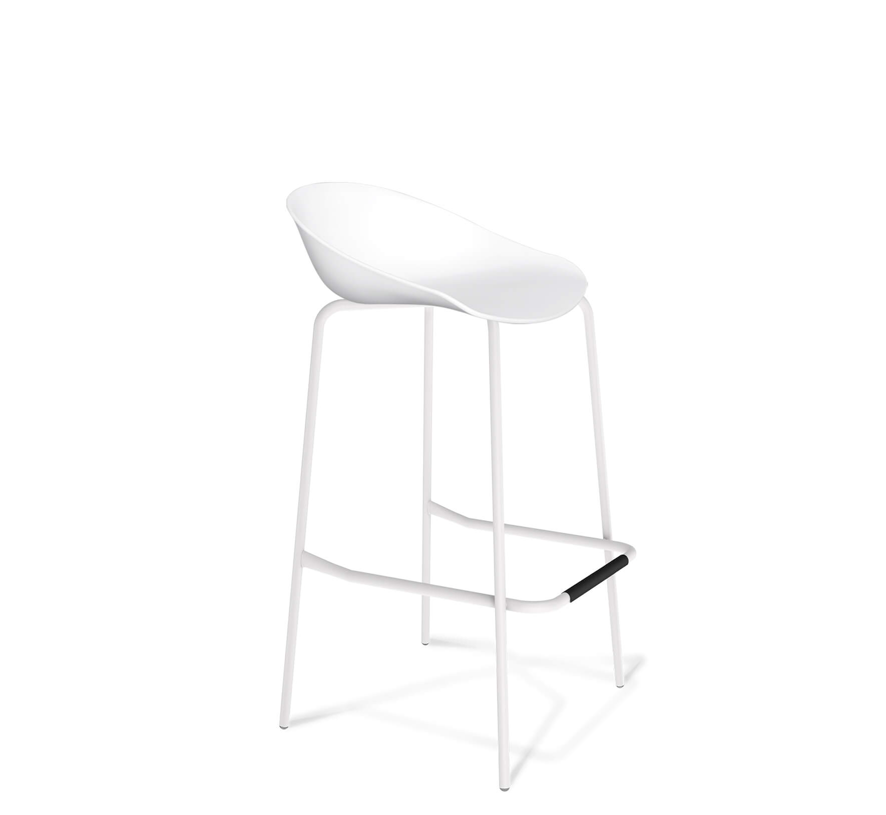 Стул барный SHT-ST19/S29P Белый / белый муар