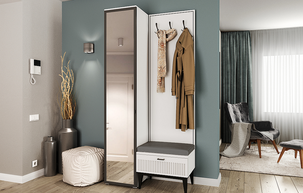 Шкаф Хилтон ХТ-214.02 (лев) Белый Премиум