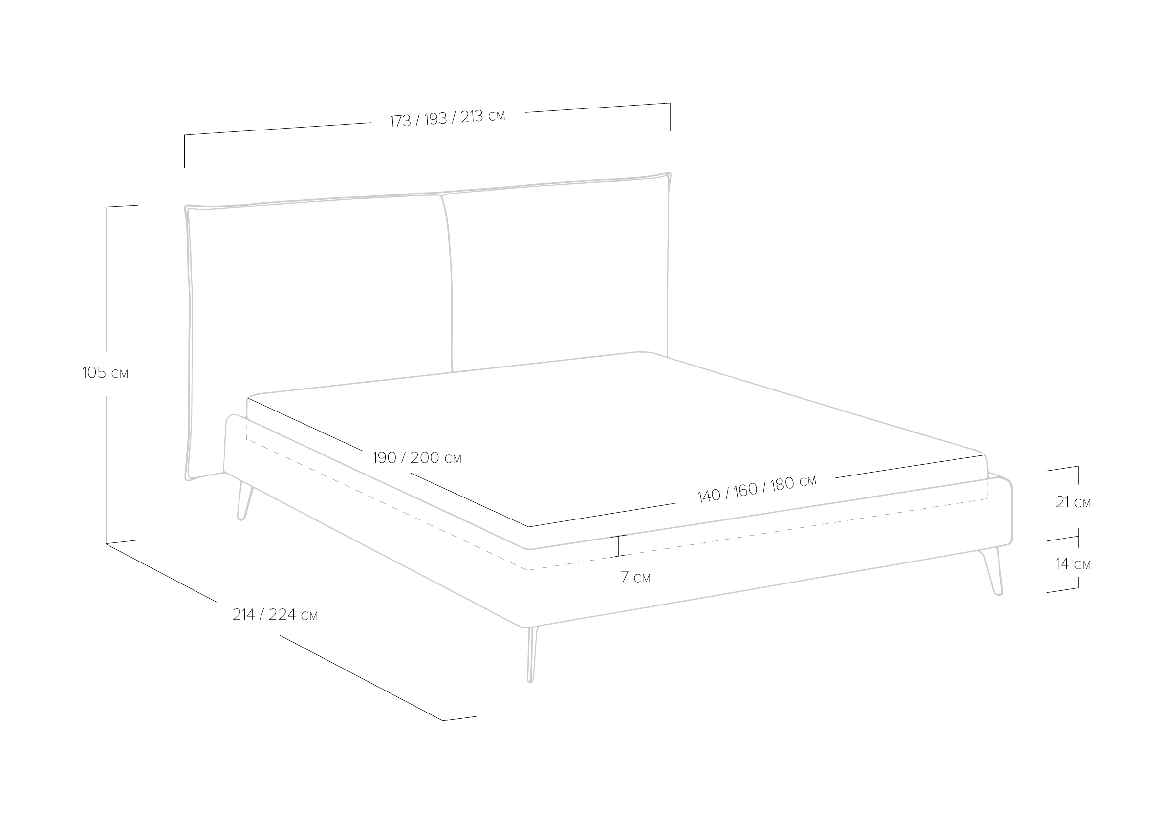 Кровать Dakota Багама синий