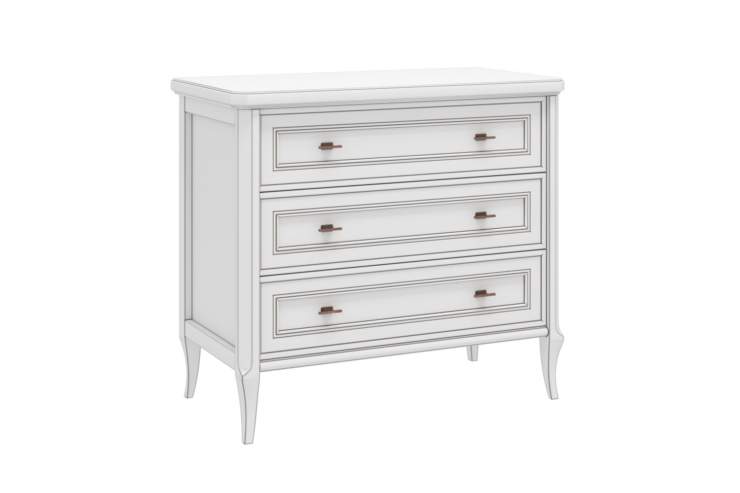 Комод Онтарио ОН-100.03 Бело-серый