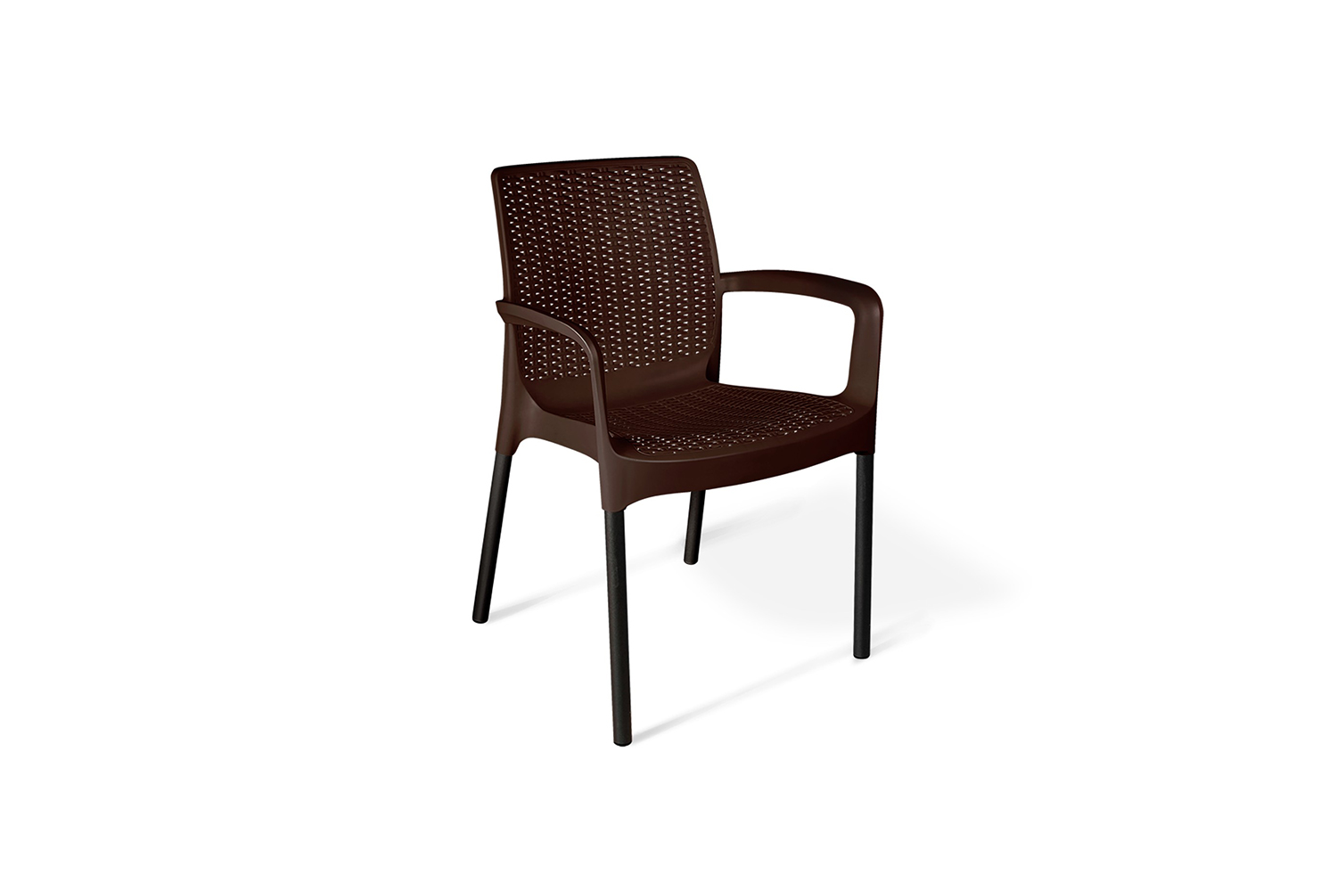 Плетеный стул SHT-S68 Коричневый/Черный муар
