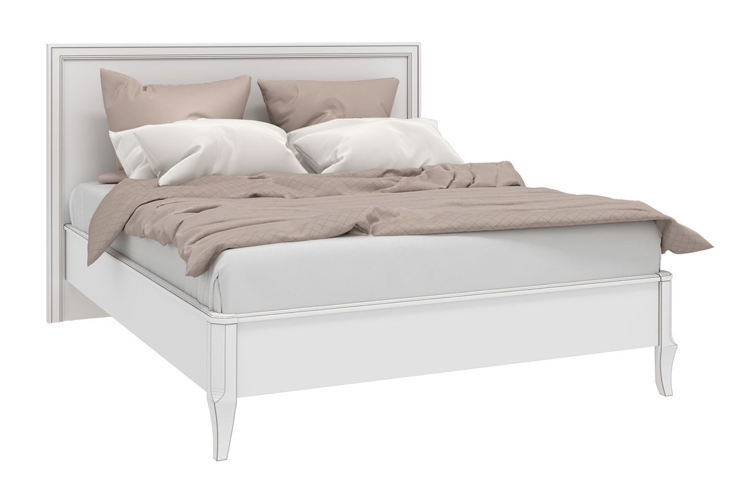 Кровать Онтарио ОН-800.26 Бело-серый