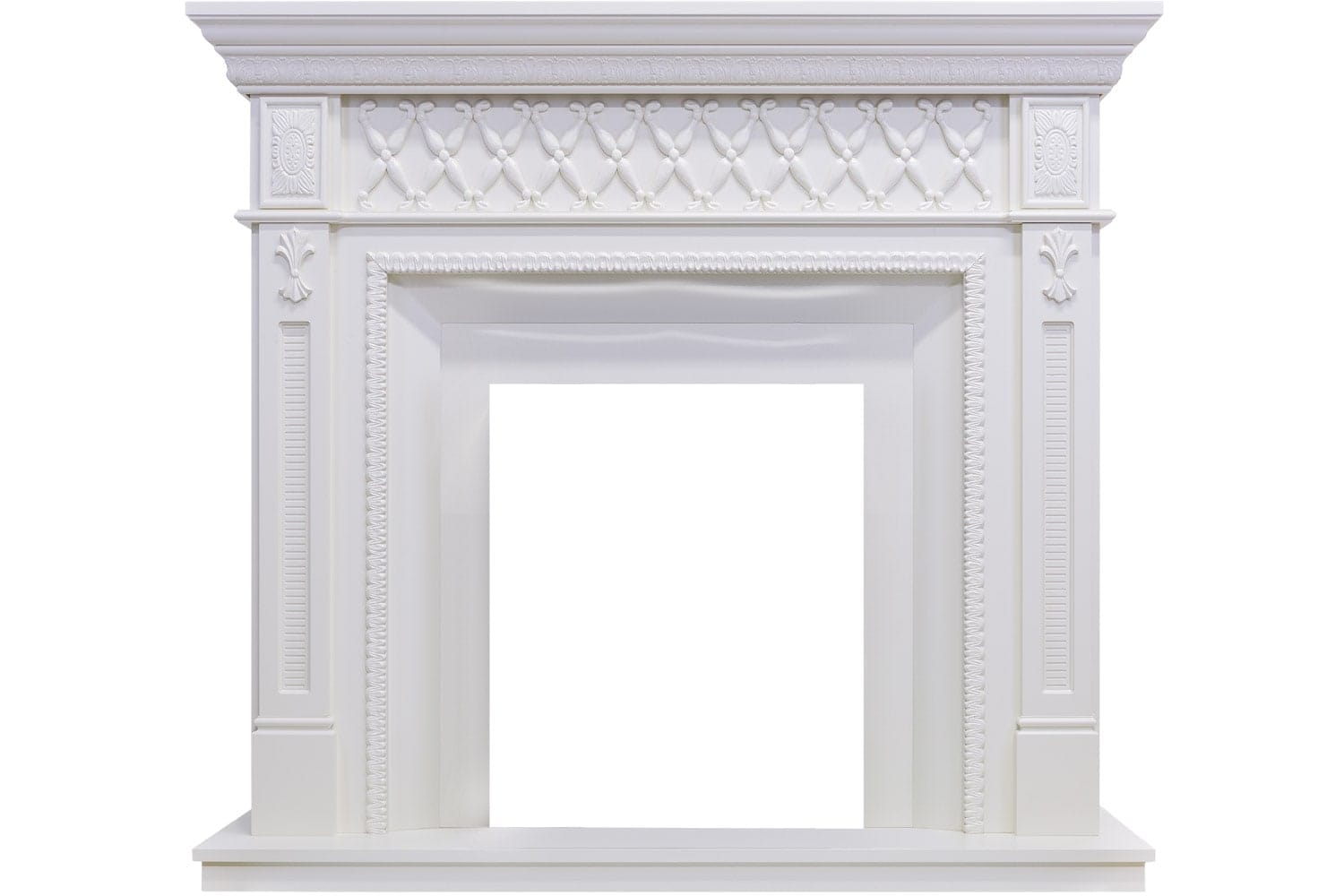 Каминокомплект Alexandria STD (бьянко белый) + MAJESTIC-S LUX B Каминокомплект Alexandria STD (бьянко белый) + MAJESTIC-S LUX B