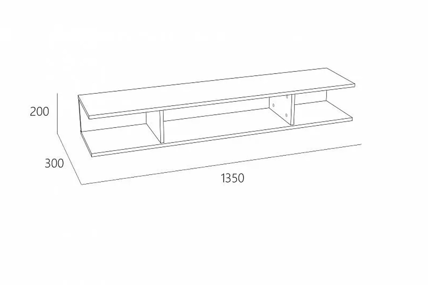 Полка навесная Арден 200.23