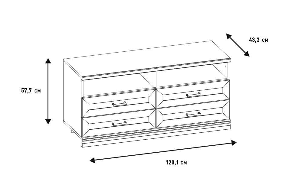 Тумба Кантри КА-325.05 Блан шене
