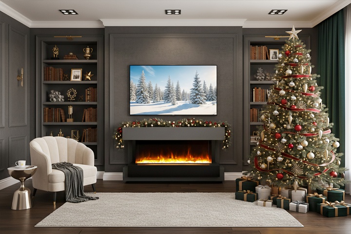 Каминокомплект Cube (Graphite grey) + Astra 50RF камин электрический Каминокомплект Cube (Graphite grey) + Astra 50RF камин электрический