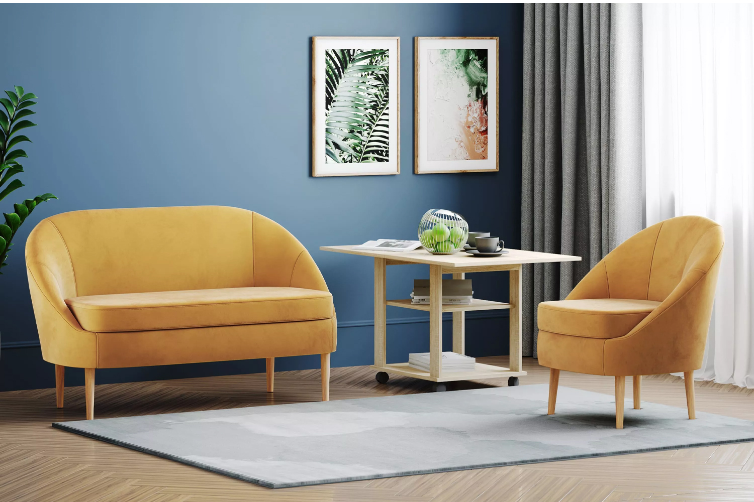 Диван Комо Ультра Мустард