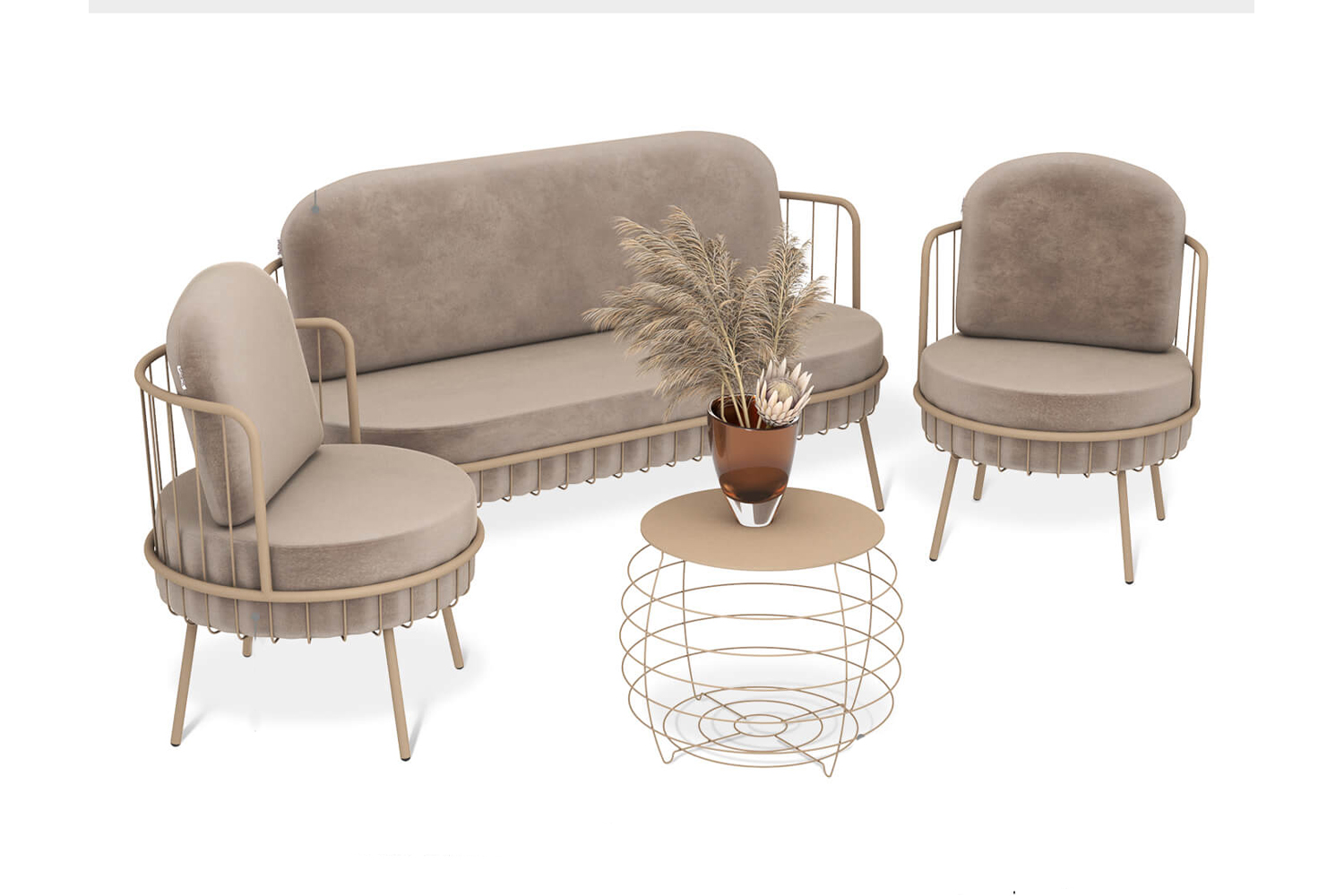 Диван SHT-SF8 Латте / Кофейный Диван SHT-SF8 Латте / Кофейный