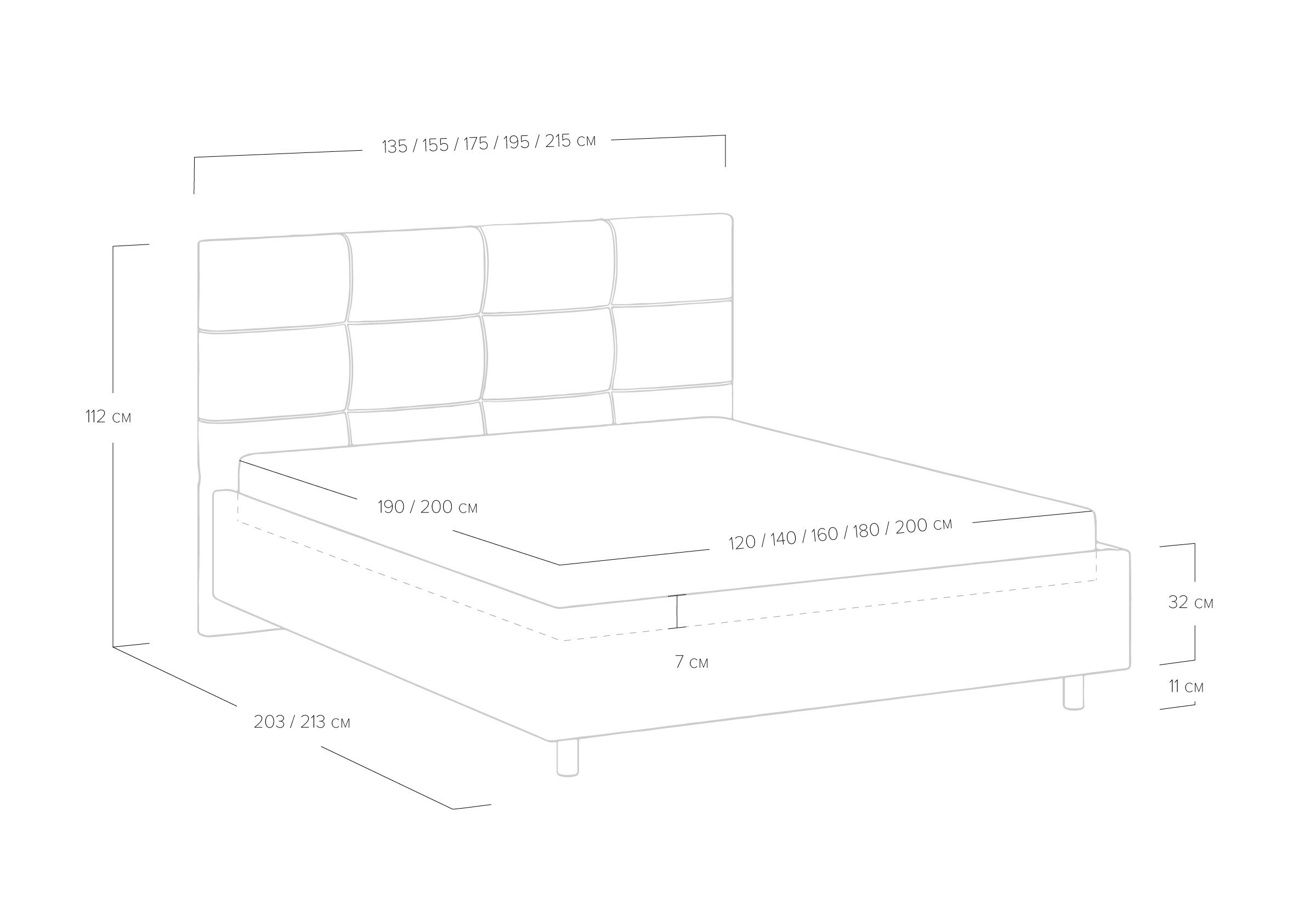 Кровать Caprice Микровелюр Белый