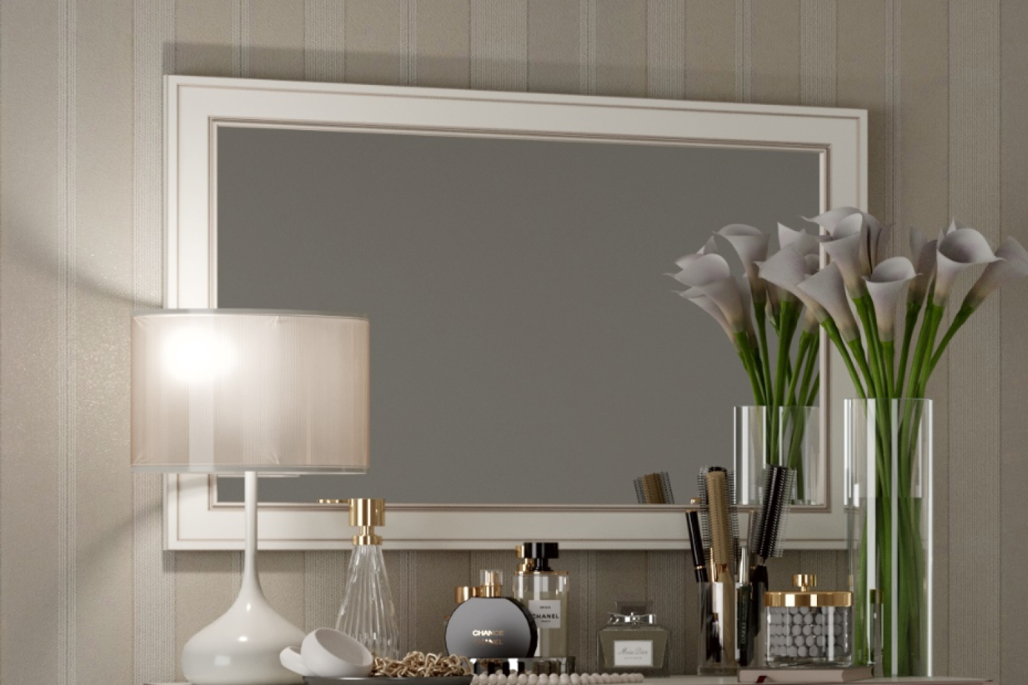 Зеркало Онтарио ОН-603.01 Бело-серый