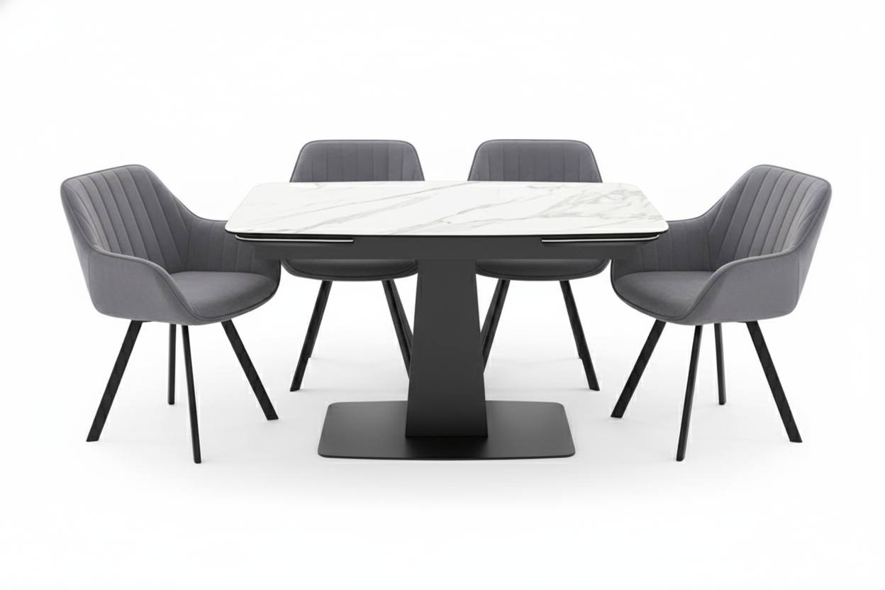 Стол Монтана GreysWhite/ Стул Роан Вивальди 07