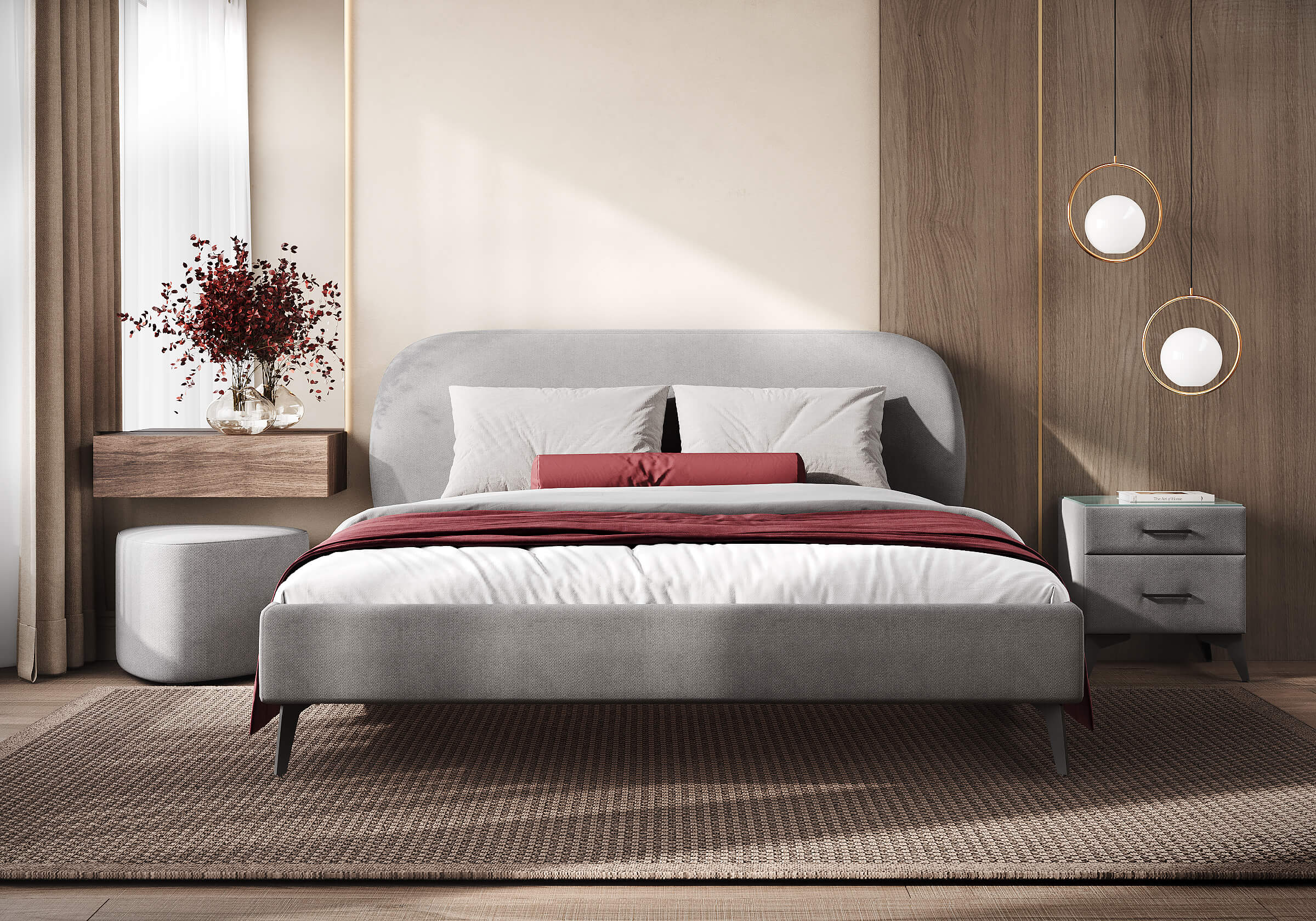 Кровать Katrin Лаунж Серый