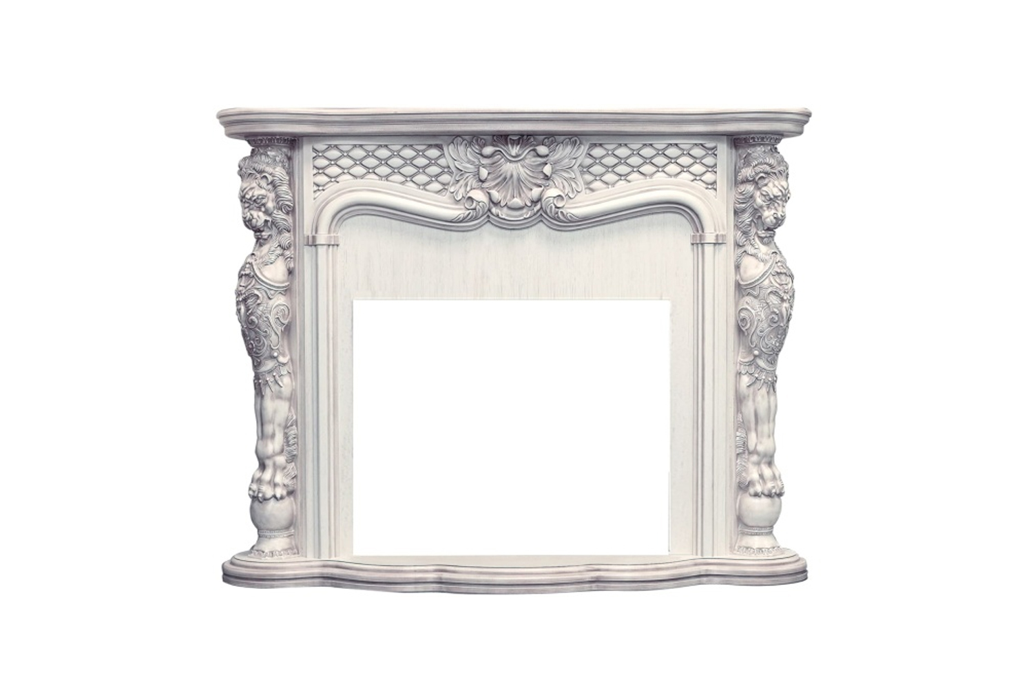 Каминокомплект Castle Слоновая кость с патиной с очагом 3020-INT Symphony 30 с пультом