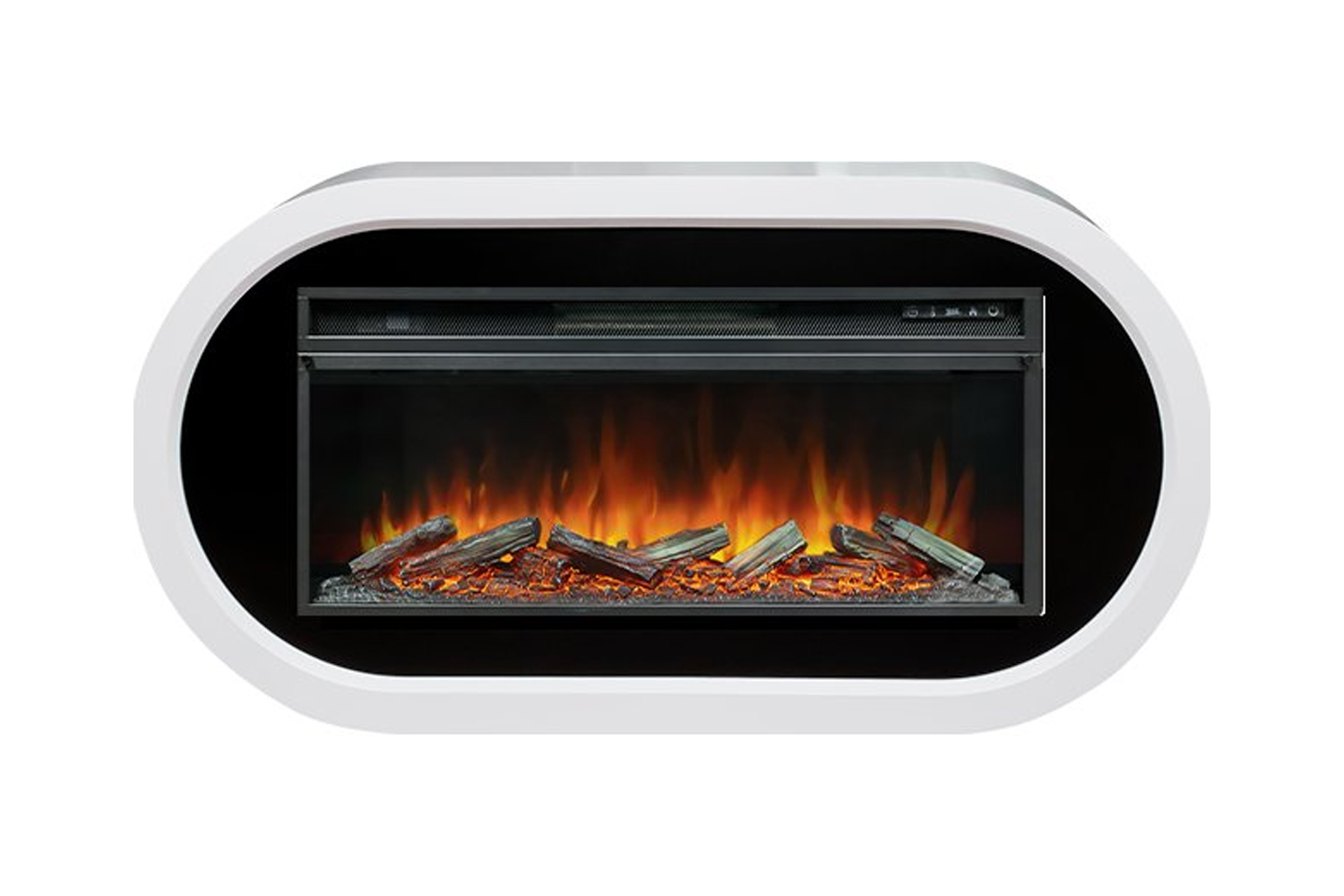 Каминокомплект Ellipse - Белый с черным с очагом Vision 42 LOG LED