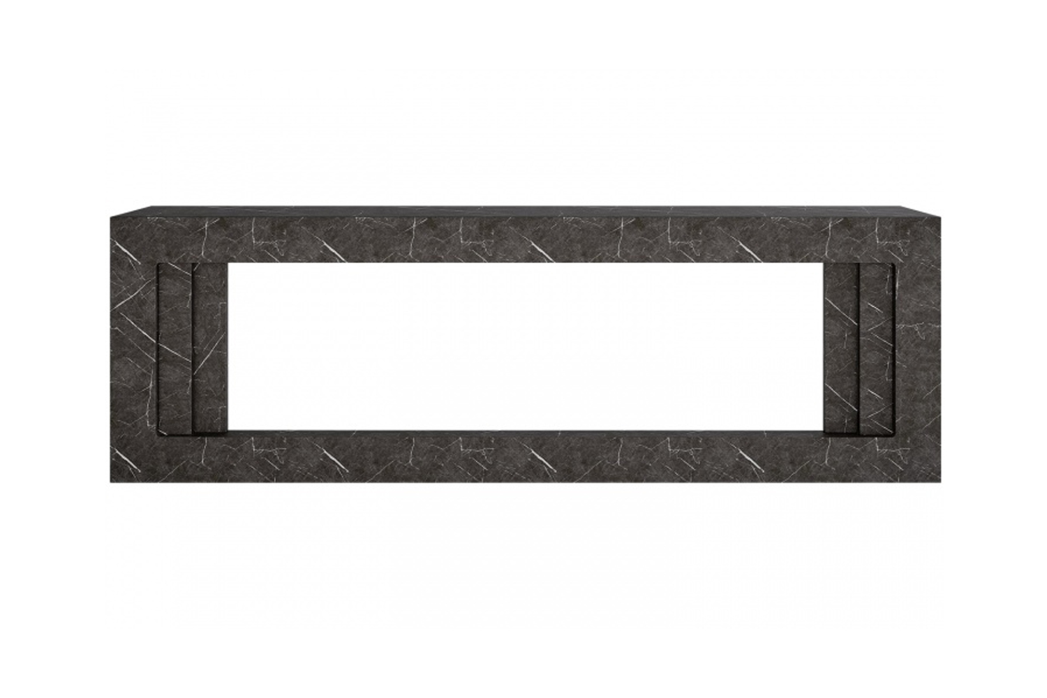 Каминокомплект Line 60 SFT Stone Touch - Серый мрамор с очагом Vision 60 LOG LED