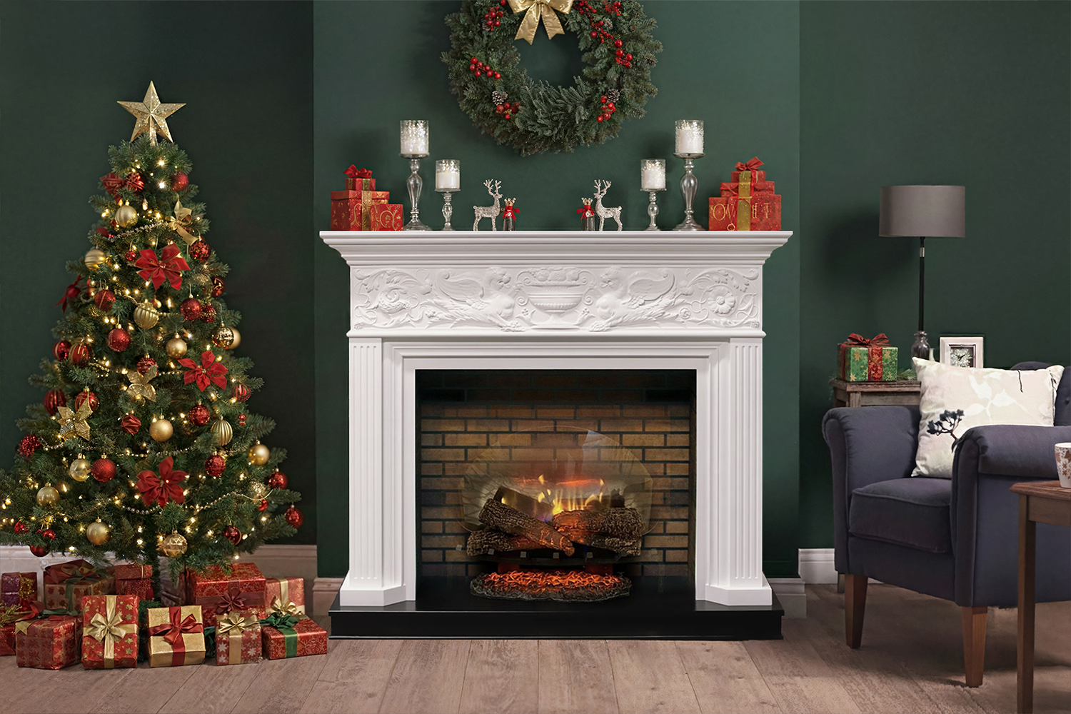 Каминокомплект Palace (белый с серебром) + DF 3020-INT Symphony 30 Каминокомплект Palace (белый с серебром) + DF 3020-INT Symphony 30