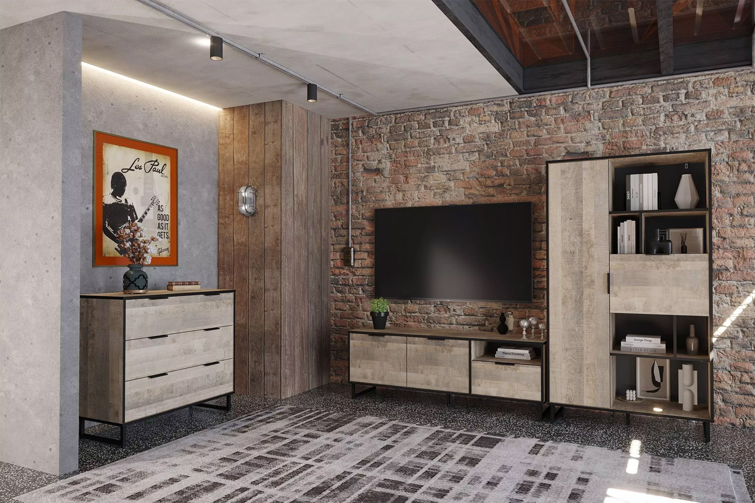 Комод Фолк НМ 014.25 Дуб Гранж Песочный