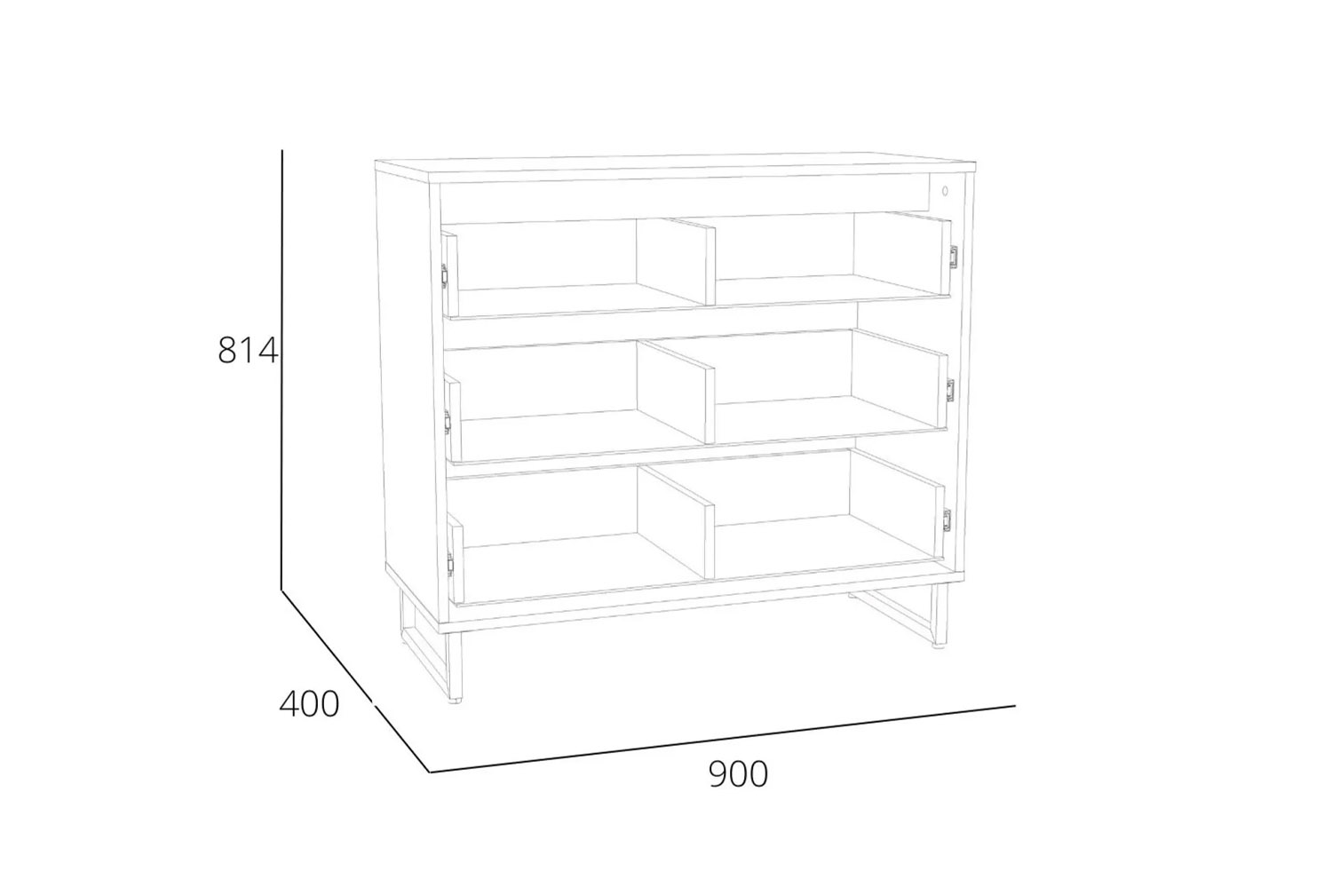 Комод Фолк НМ 014.25 Дуб Гранж Песочный