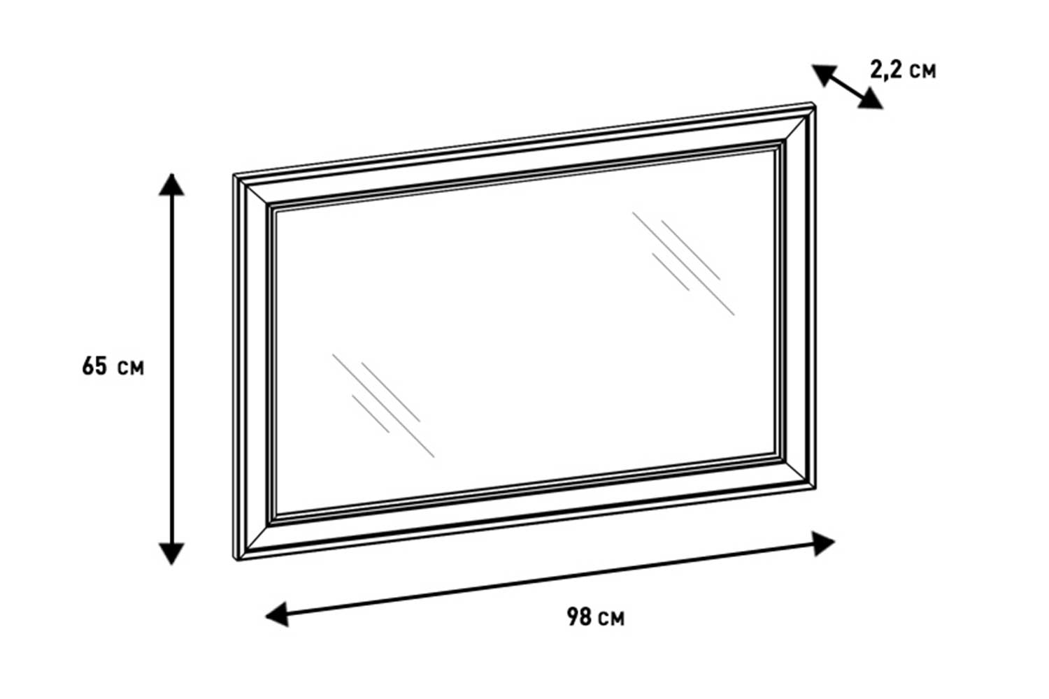 Зеркало Онтарио ОН-603.01 Бело-серый