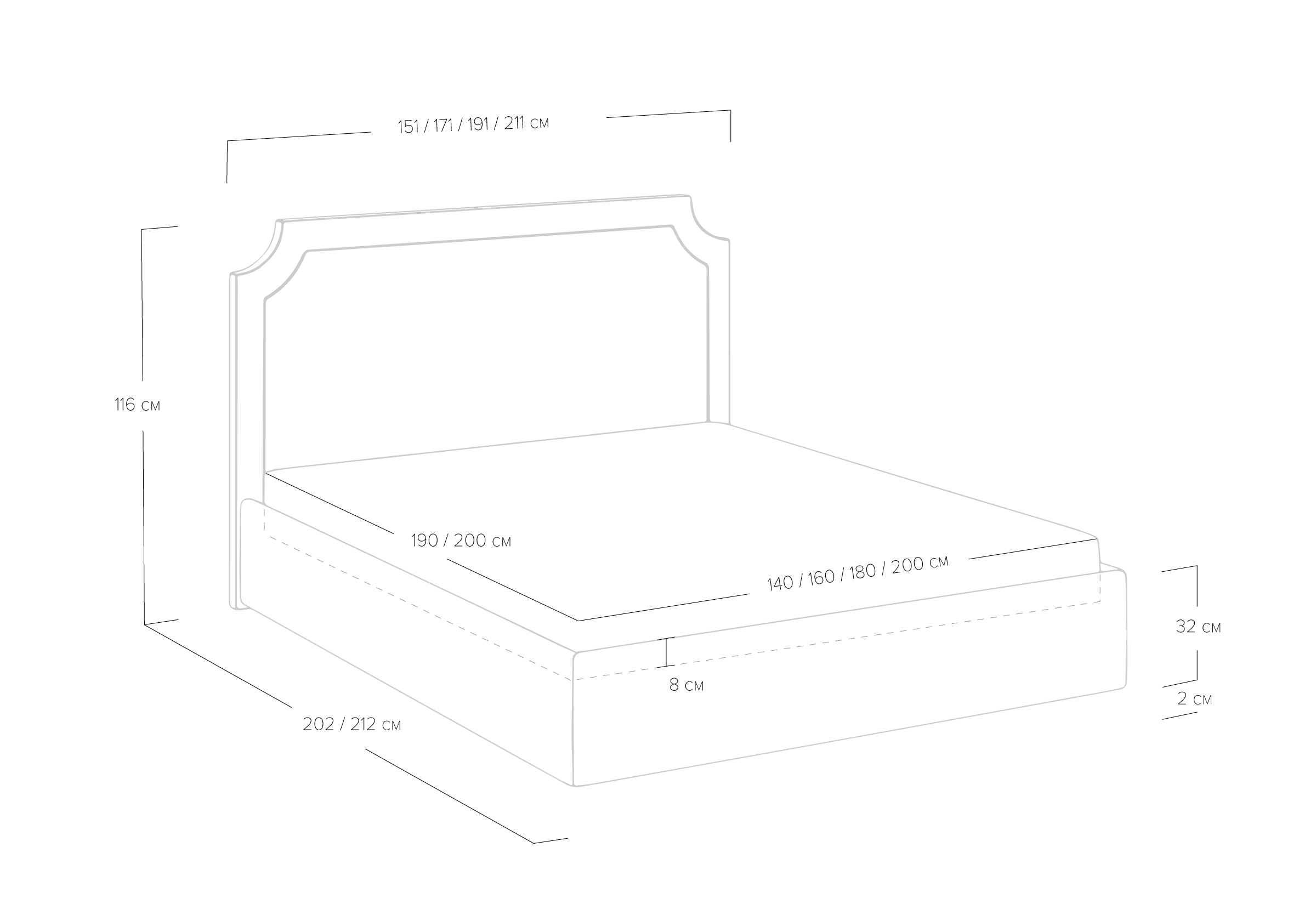 Кровать Eliot Лаунж розовый