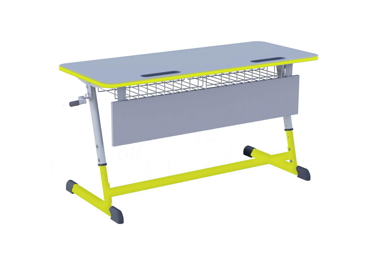 Парта NOMAD V двухместная с антивандальной  полиуретановой кромкой