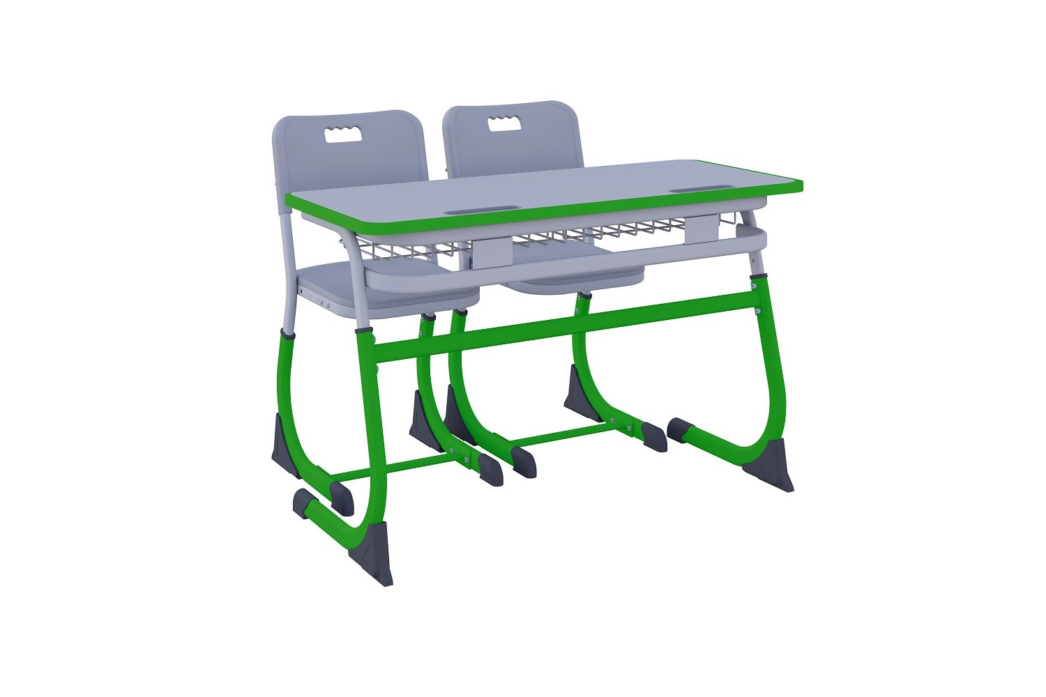 Парта SMARTY двухместная П1200А-SMp/Зеленый