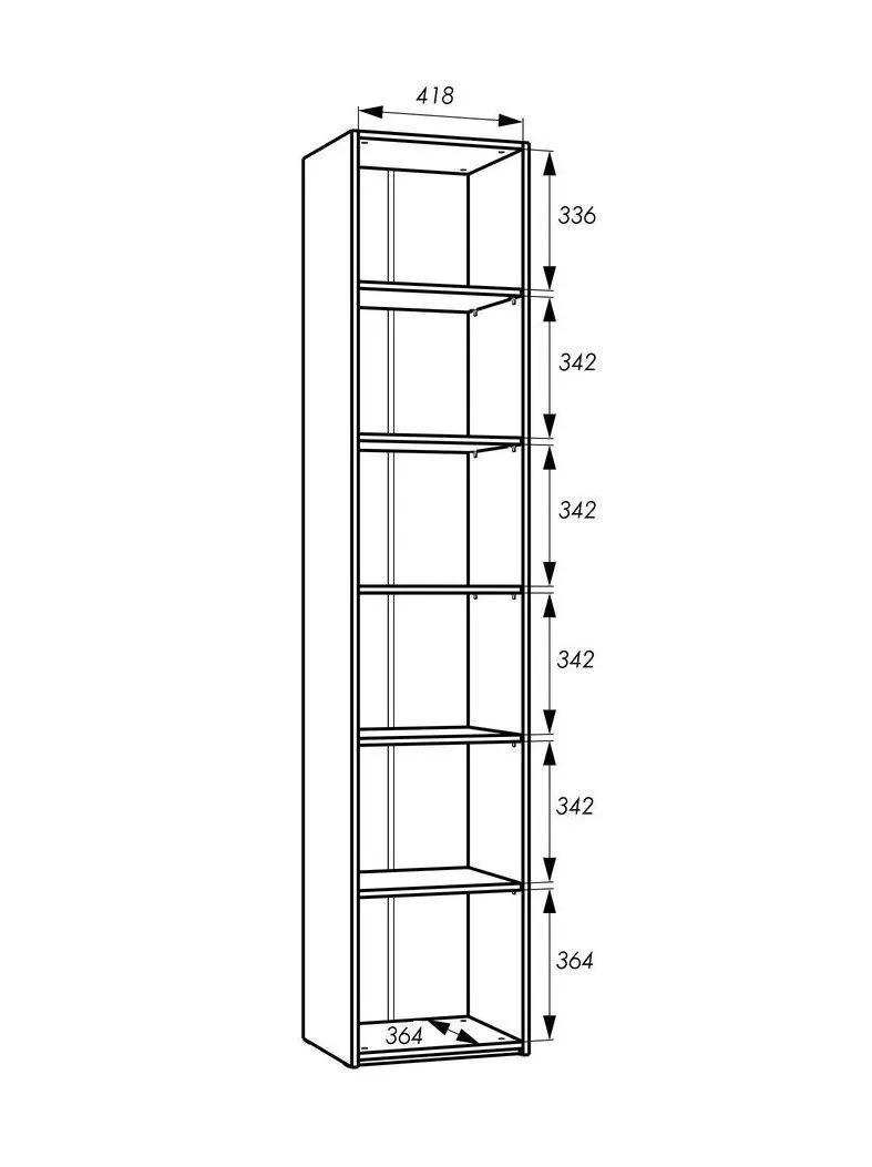 Шкаф для белья Арден 200.01 (Витрина)