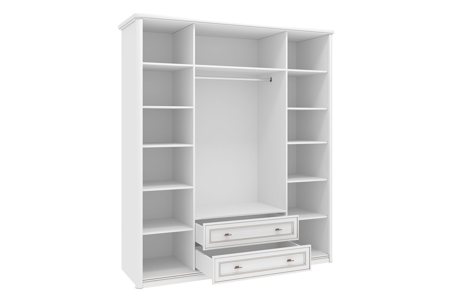 Шкаф Онтарио ОН-183.04 Бело-серый