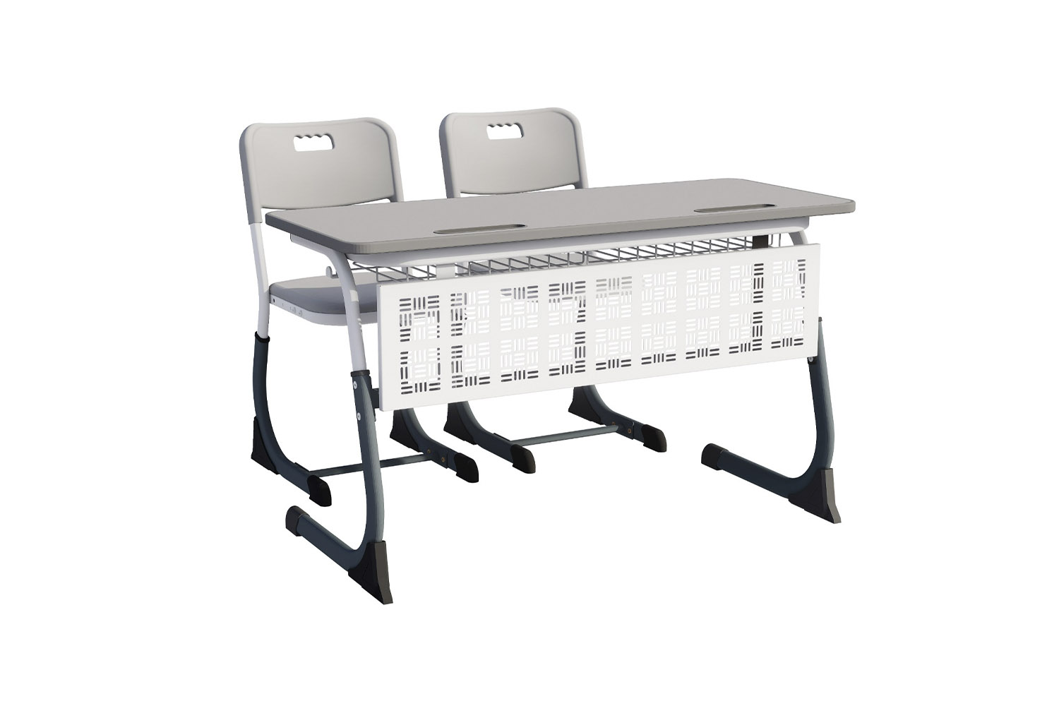 Парта двухместная SMARTY PLUS П1200А-SM+p с сеткой