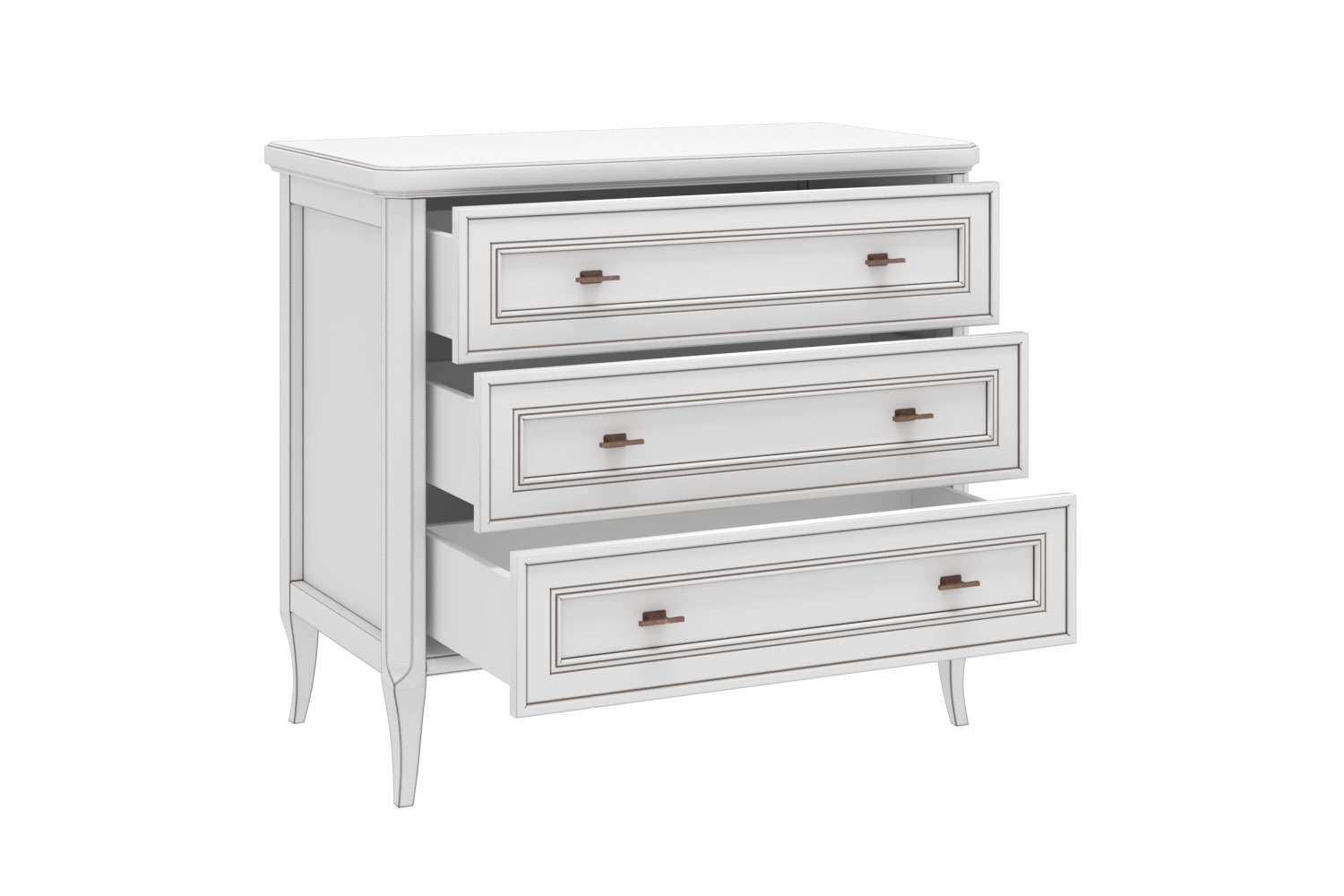 Комод Онтарио ОН-100.03 Бело-серый