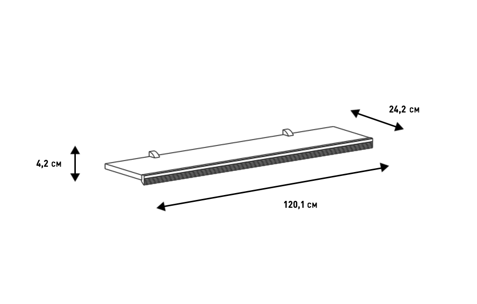Полка настенная Хилтон ХТ-023.03 Валенсия