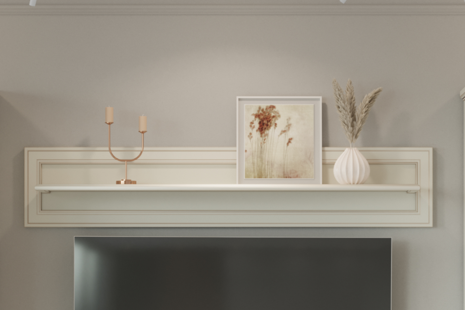 Полка Онтарио ОН-024.03 Бело-серый