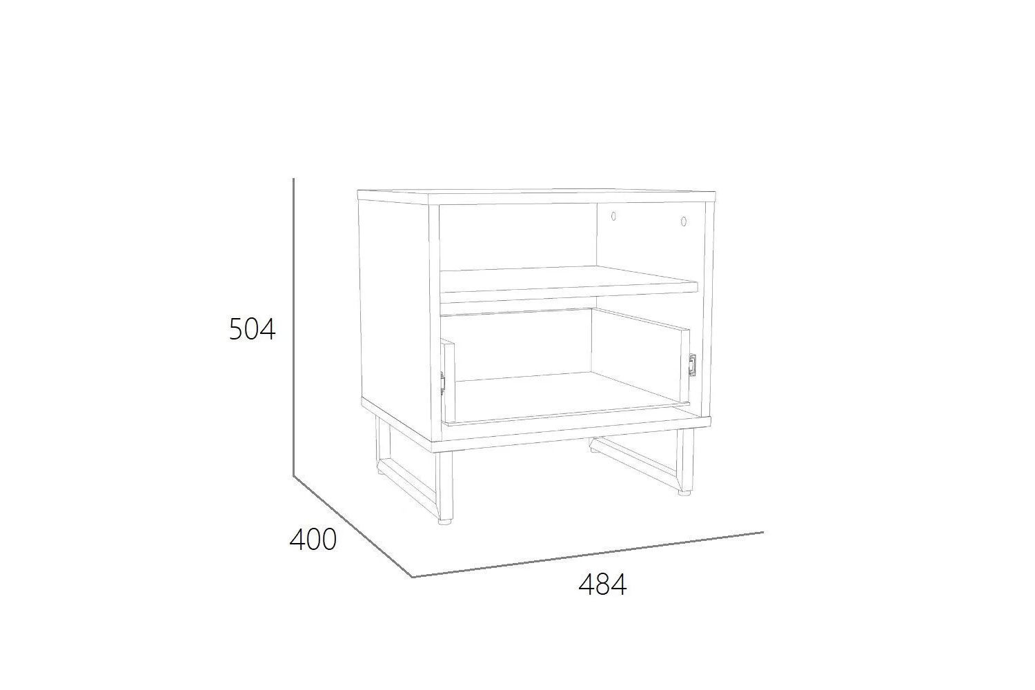 Тумба прикроватная Фолк НМ 011.36 Дуб Гранж Песочный