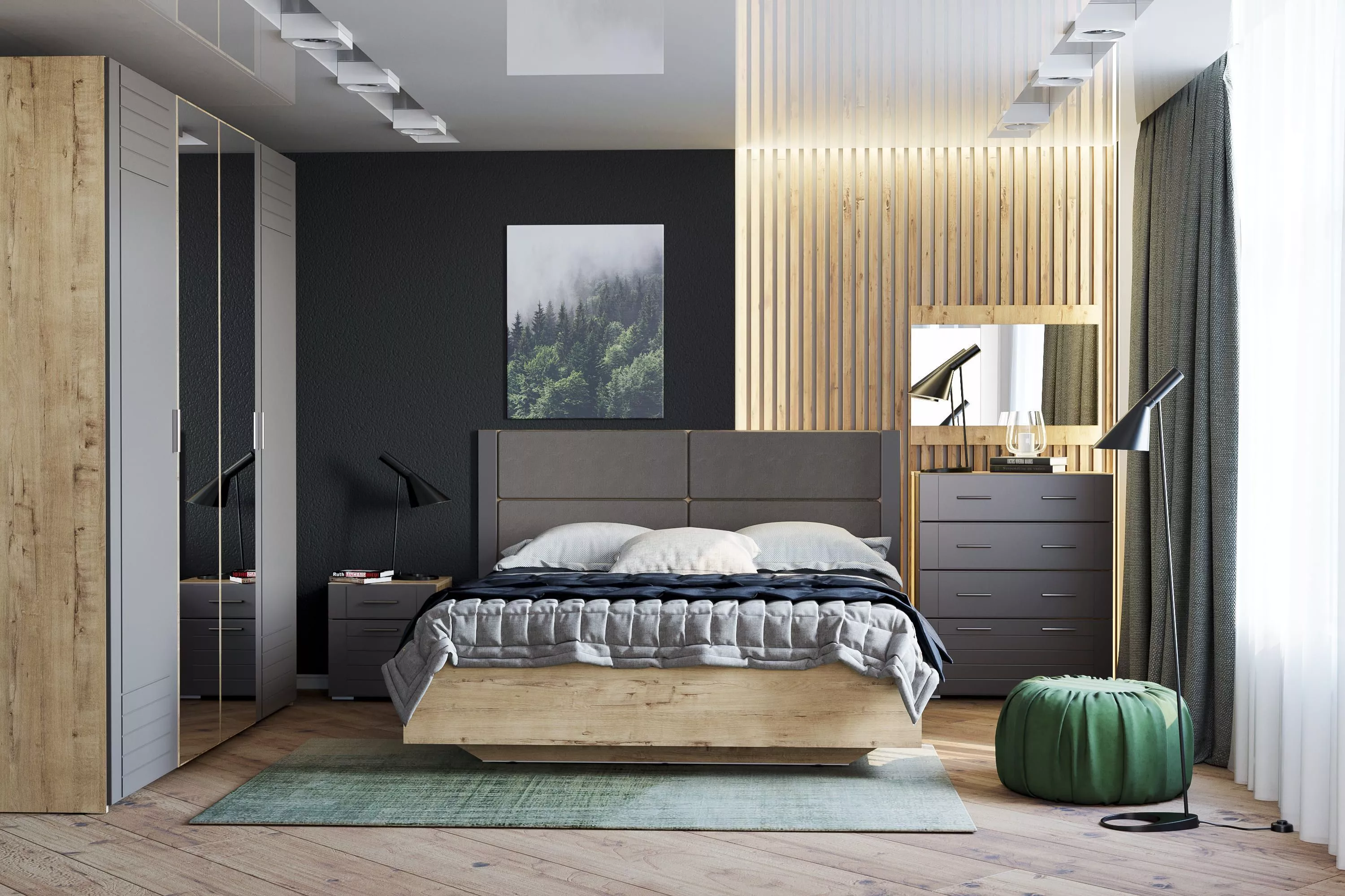 Зеркало "Livorno" НМ 040.68 Х Дуб Бунратти