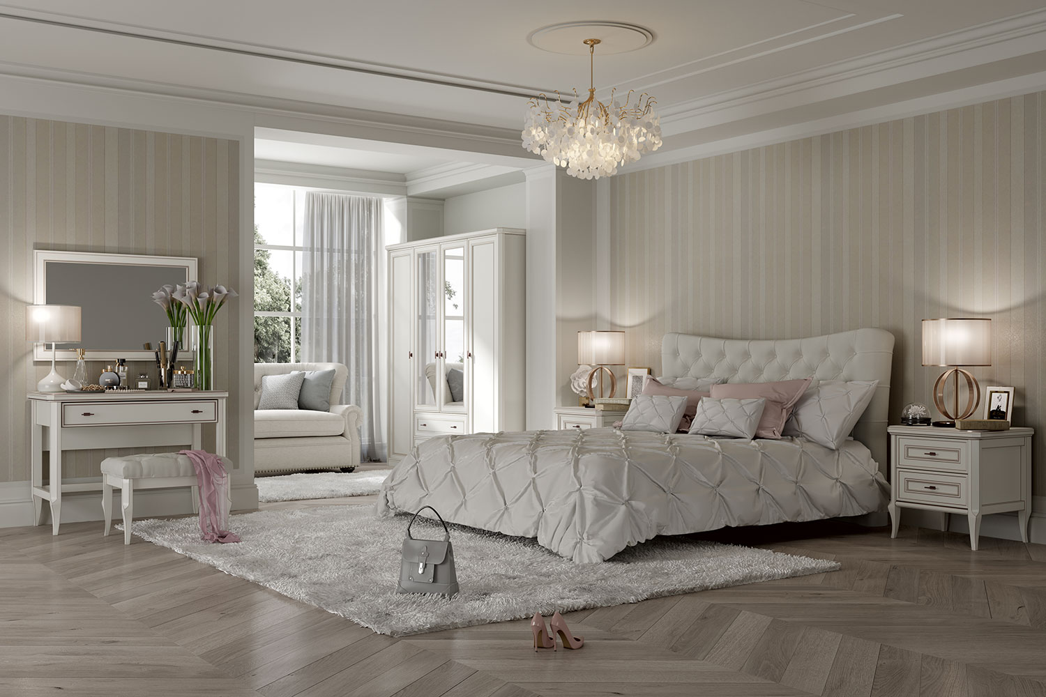 Зеркало Онтарио ОН-603.01 Бело-серый