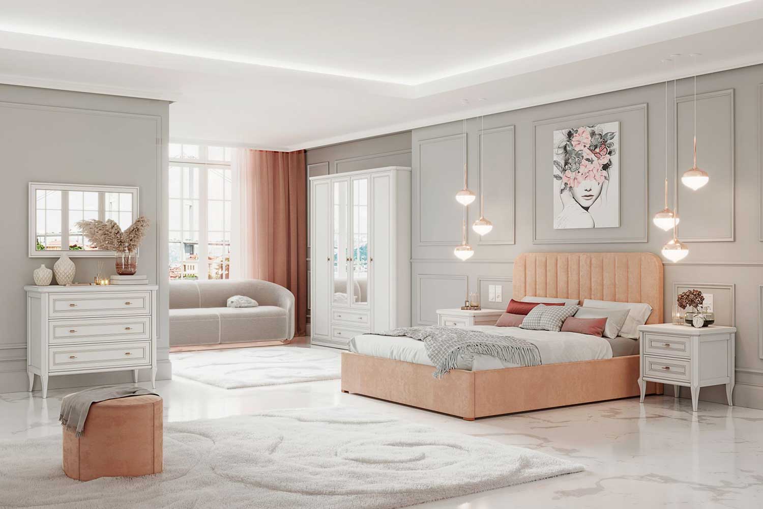 Комод Онтарио ОН-100.03 Бело-серый