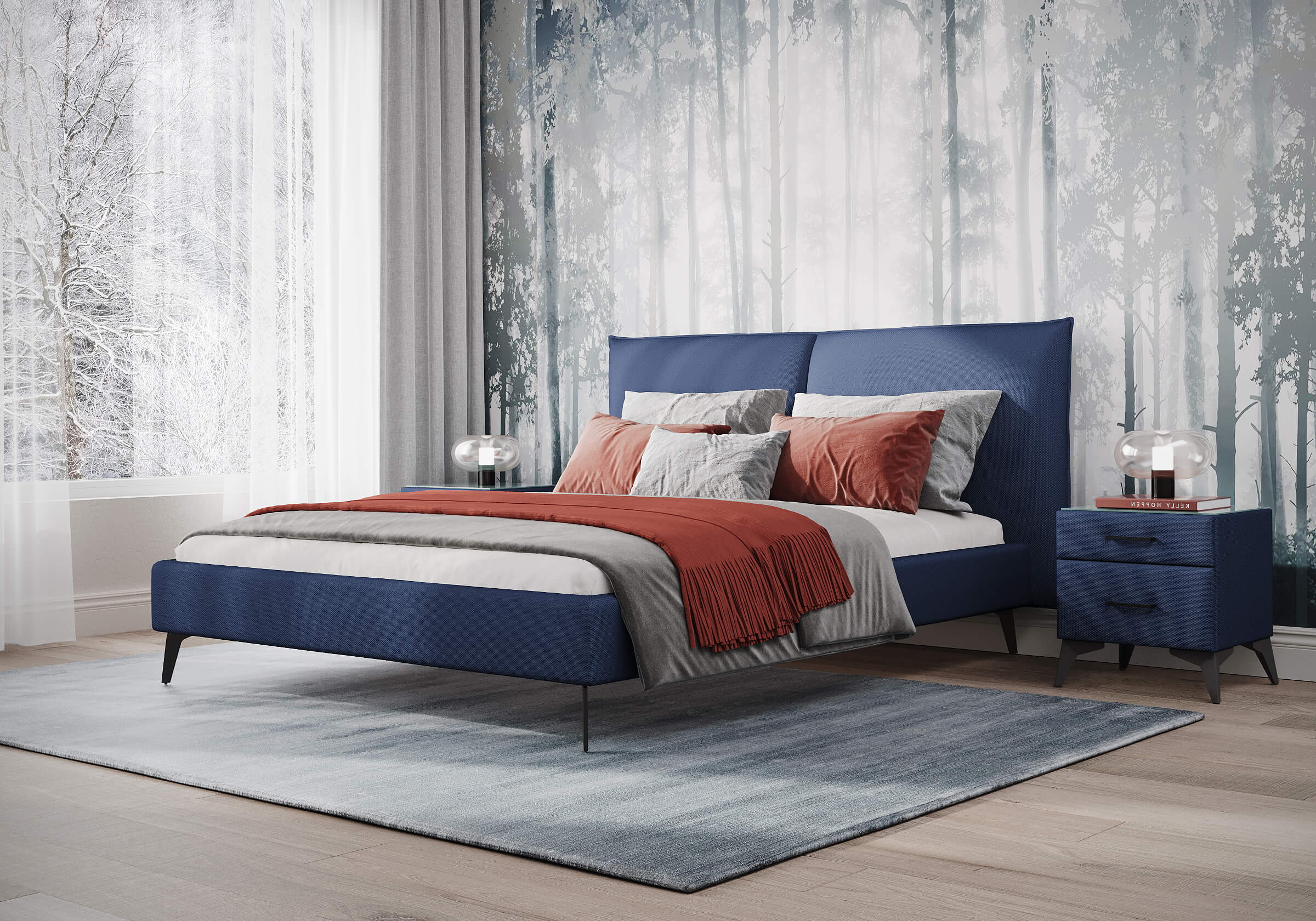 Кровать Dakota Багама синий